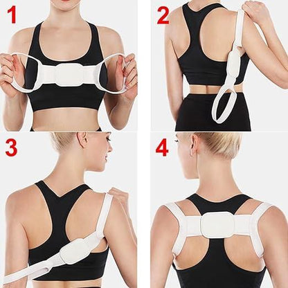 Shoulder & Back Straightener Elastic Spine Support Posture Corrector Belt - Vistora
