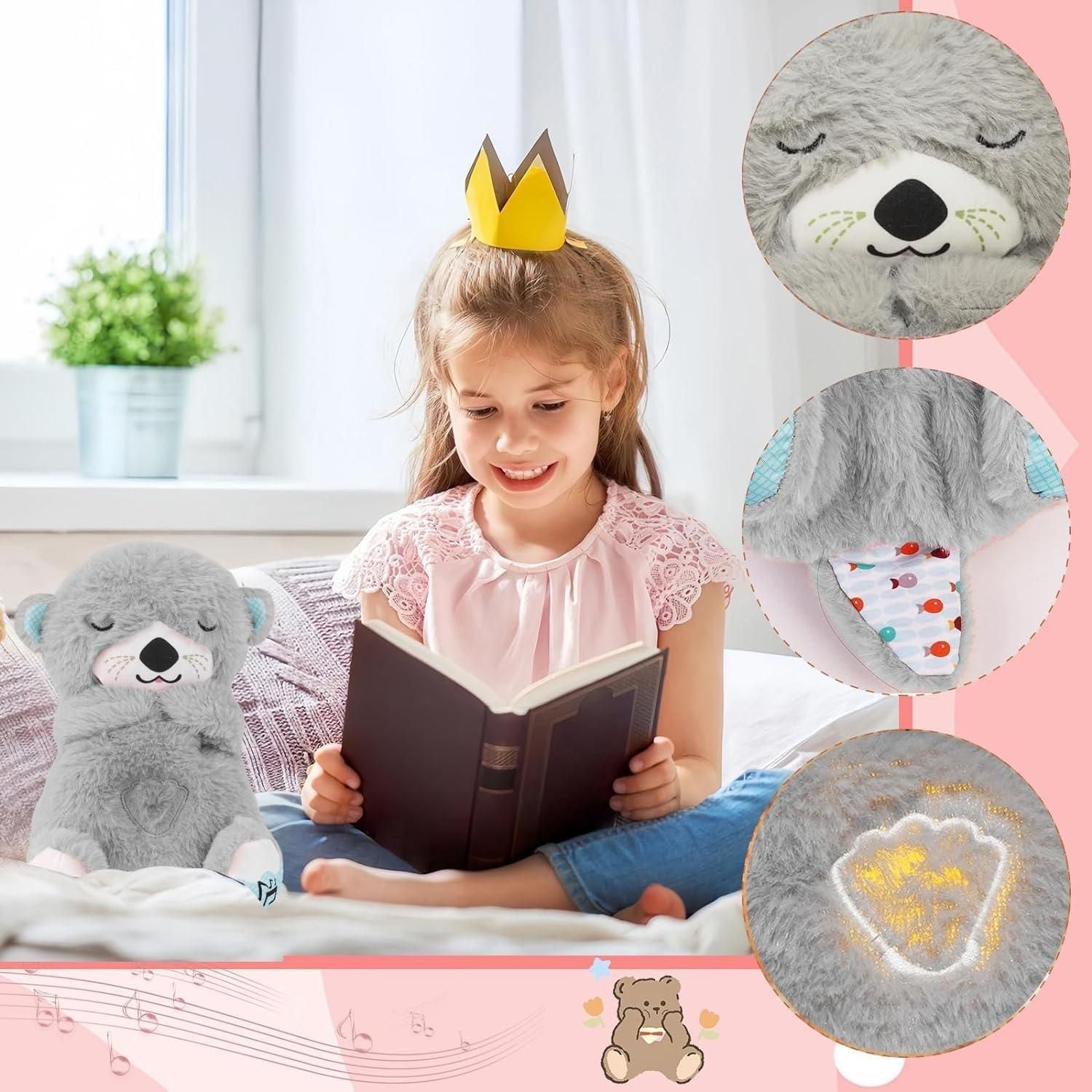 Breathing Teddy Bear with Soothing Music, Comfort Plush - Vistora